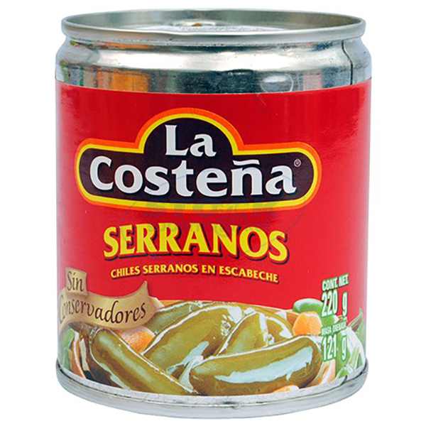CHILES SERRANOS EN ESCABECHE 醃製塞拉諾辣椒 220 GR. 